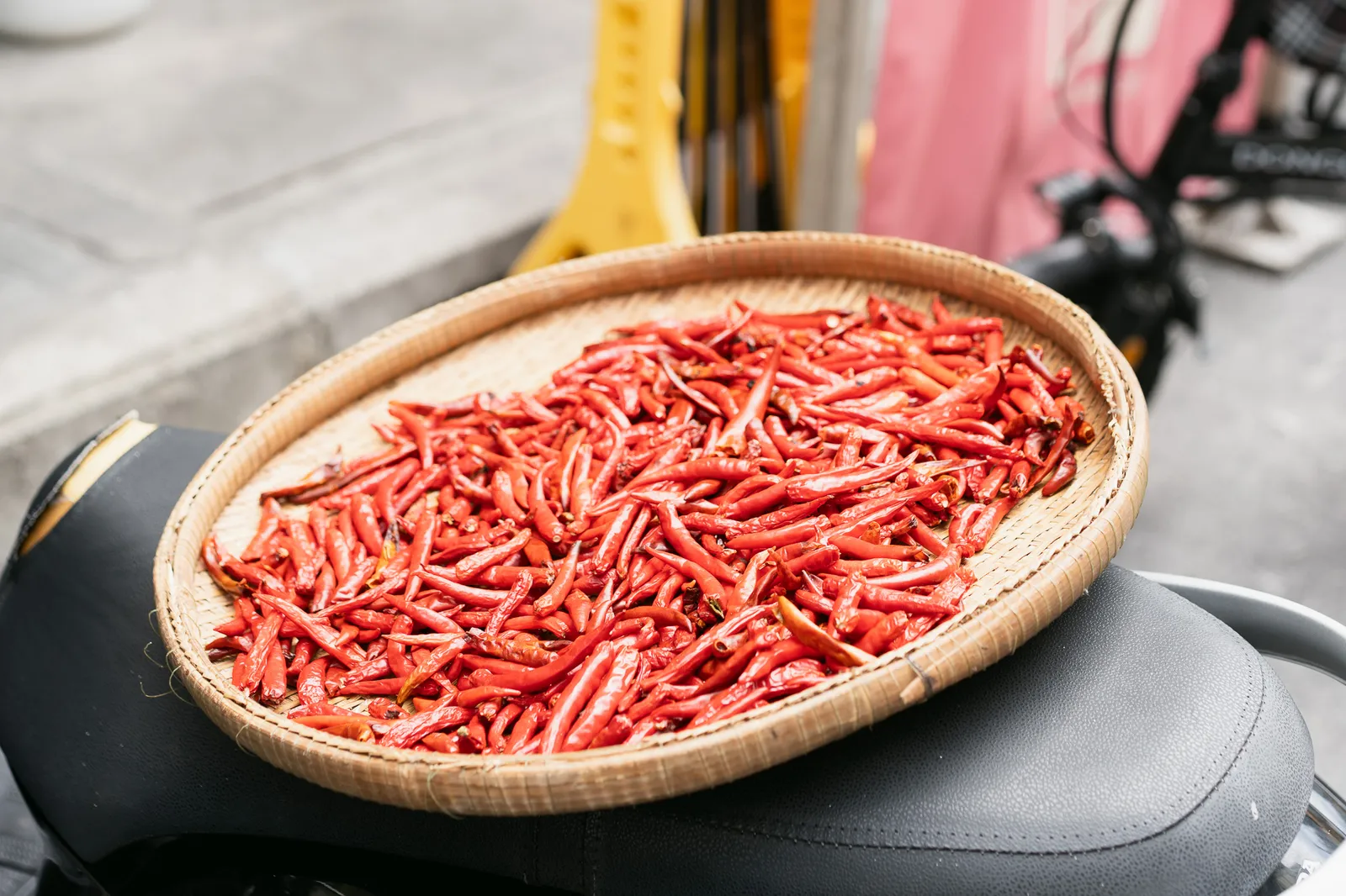 A plate of fiery Thai food