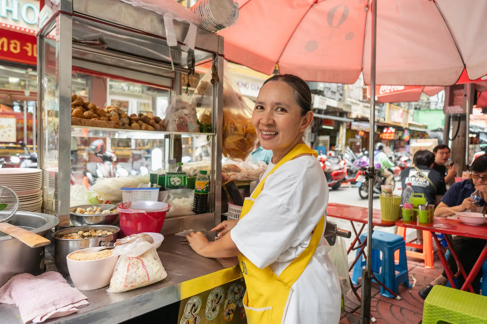 Street stall snacks along Yaowarat